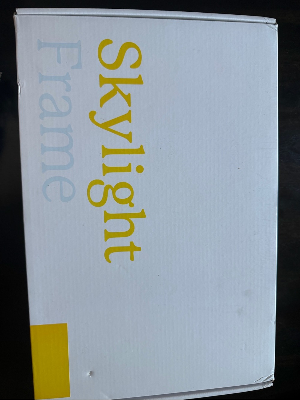 Skylight Frame Box in White with Yellow Accents
